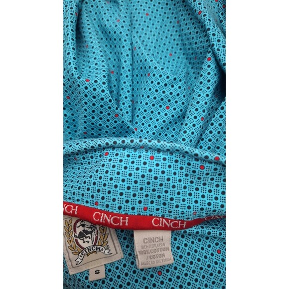 CINCH Button Down Shirt Men's Small Short Sleeve Cowboy Western Workwear Grunge - Picture 4 of 7